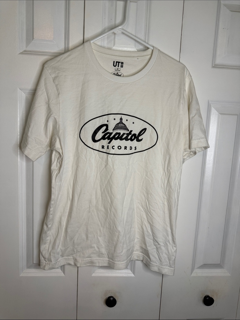 Uniqlo White Capitol Records Logo Tee